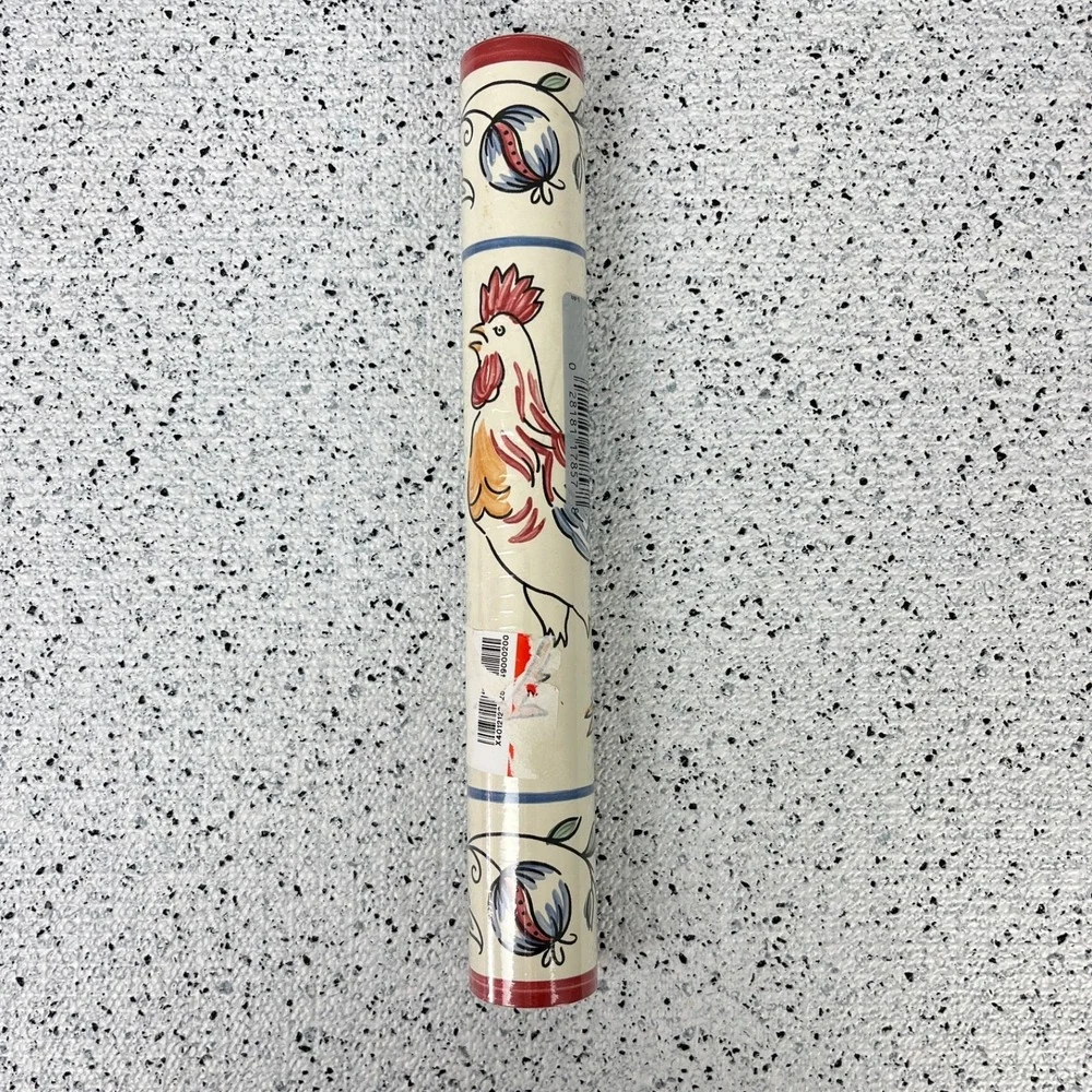 Vtg Sunworthy Rooster Wallpaper Border Chicken Country Kitchen Farmhouse 5 yards